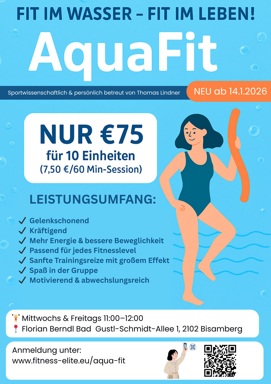 Aquagymnastik ab Jänner 2026